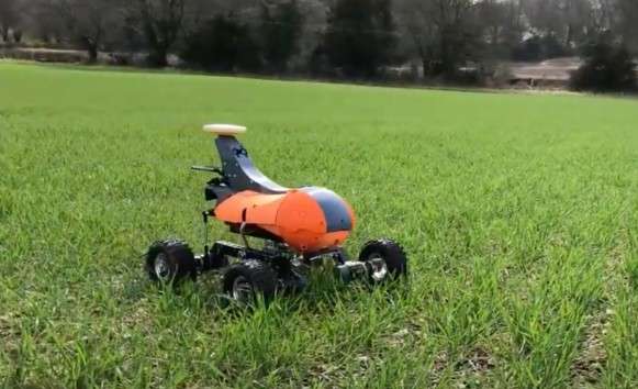 robot in field